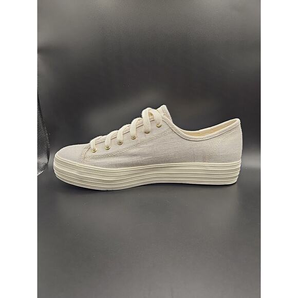 Keds Triple Kick Slip On Women 9.5 Shoes Gold Metallic Platform Loafers Coquette - Picture 3 of 9